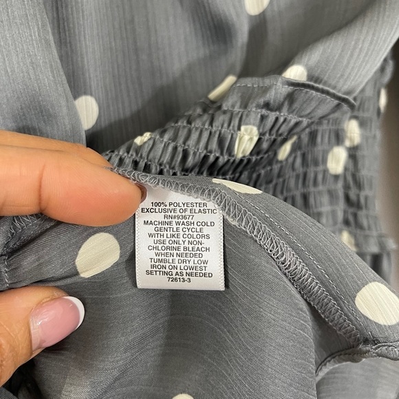 RYEGRASS Gray Dots Women’s Blouse New With Tags Size: XS - Picture 13 of 13